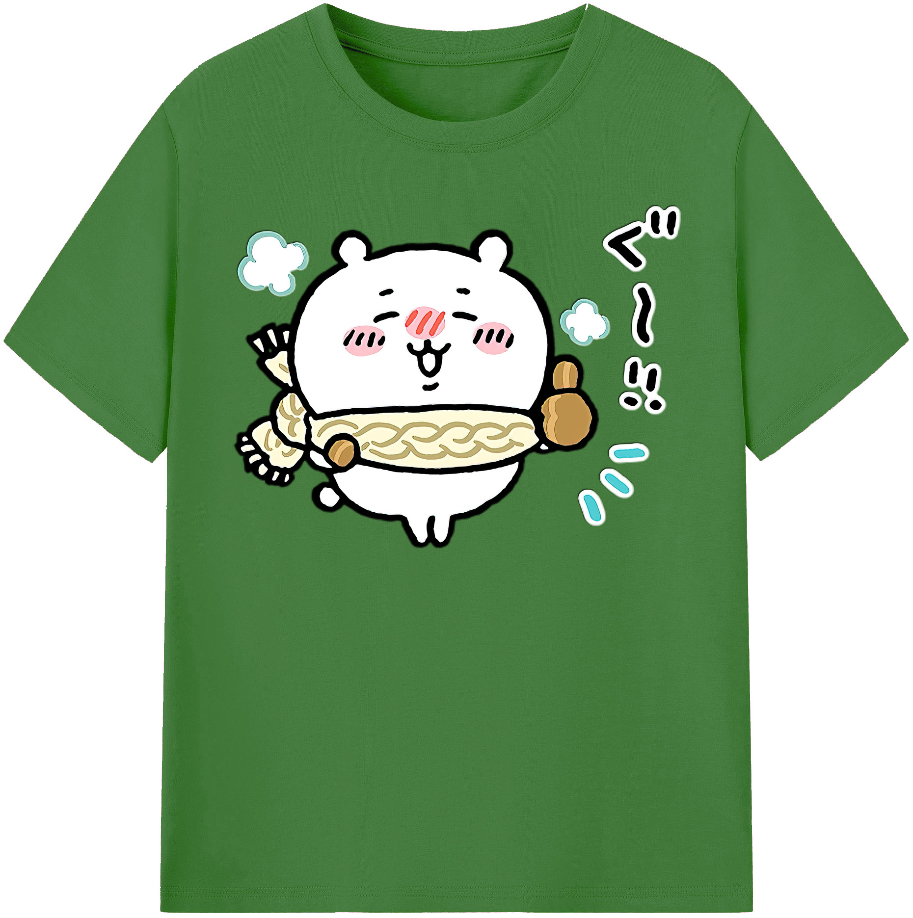 （画像用） ちいかわ ちいかわ Chii-kawa chiikawa レディースカジュアルプリントTシャツ（綿100％）